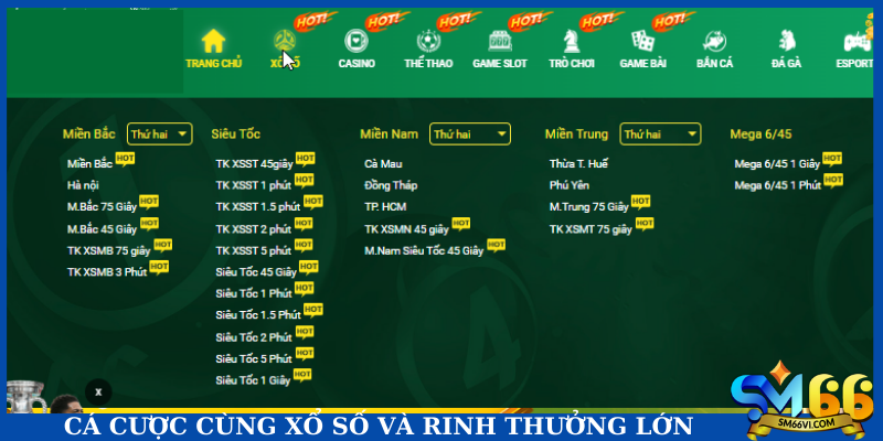 Cá cược cùng xổ số và rinh thưởng lớn