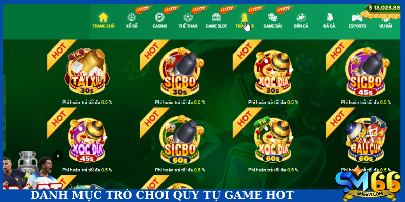 Danh mục trò chơi quy tụ game hot