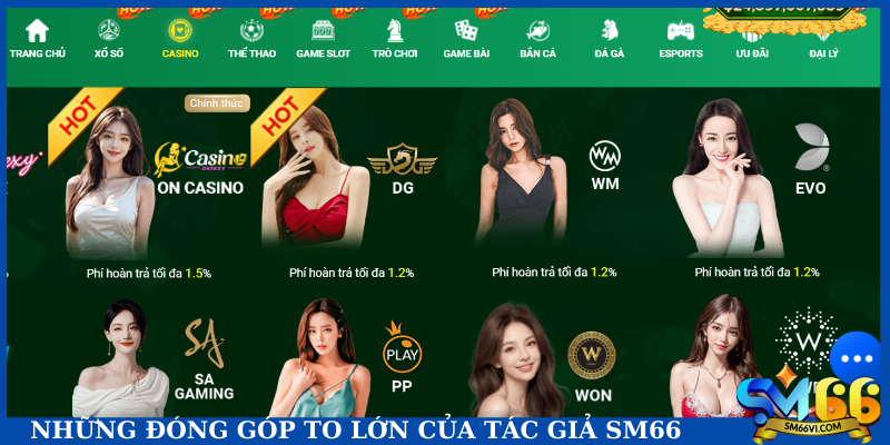 Những đóng góp to lớn của tác giả SM66