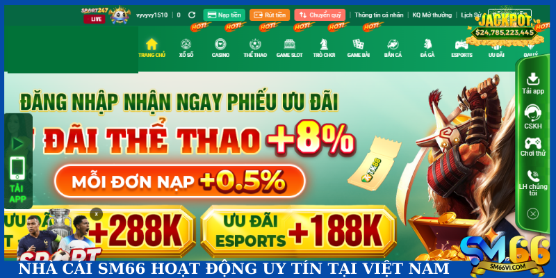 Nhà cái SM66 hoạt động uy tín tại Việt Nam