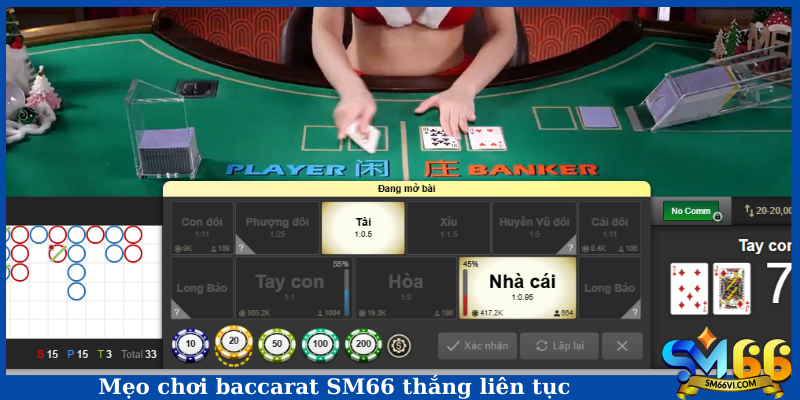 Mẹo chơi baccarat SM66 thắng liên tục