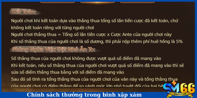 Chính sách thưởng trong binh xập xám